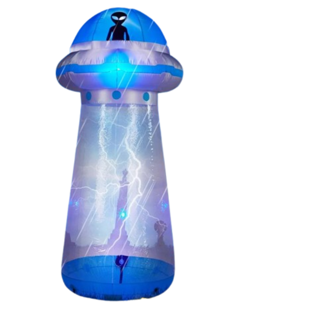 9 FT Halloween Inflatable UFO Yard Decoration w/ Build-in LEDs for Holiday Party